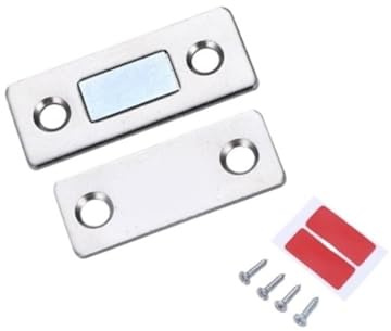 30 set starka magnetiska skåpspärrar tunna dörrmagneter stoppar osynlig självhäftande låda magnethake för köksstängning för skåp (silver)