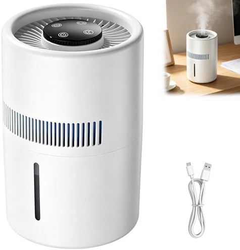 Purificador y humidificador 2 en 1, humidificador evaporativo de 5 W | 4 litros de capacidad del depósito de agua