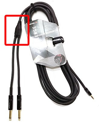 PROEL CHLP170LU3 - Cavo audio professionale Y jack 3,5 Stereo a 2 jack 6,3 Mono - 3mt., Nero