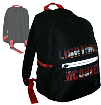 Cars Rucksack Kindergarten Klein Reebok Disney Lightning McQueen Kinderrucksack mit Fronttasche Schwarz 33x23x12cm (ca.10 Liter)