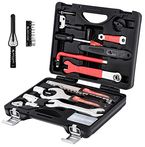 BIKEHAND 18 Piece Bike Bicycle Repair Tool Kit Set - Great Bike Maintenance Tools for Mountain & Road Bike -Bike Tools Set Complete with Torque Wrench