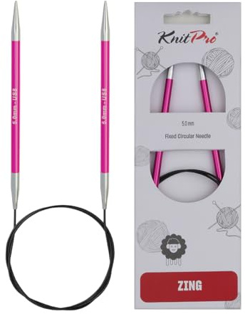 KnitPro Zing Fixed Circular Needles 24 (60cm) | Size 5.00mm