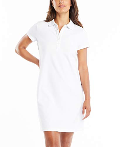 Nautica Easy Classic - Vestido Polo de Algodón Elástico de Manga Corta Vestido Informal Mujer
