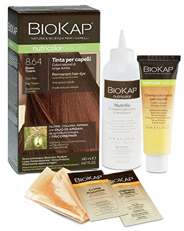 Bios Line Biokap Nutricolor Delicato 8,64 Rosso Tiziano Tinta 140 Ml