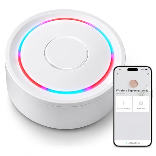 RISOON Tuya Zigbee 3.0 Hub Gateway: WiFi Smart Home Hub, Smart Home Bridge, App Remote Control, Control remoto inalámbrico compatible con Alexa Google Assistant y Smart Life App (ZigBee Gateway)