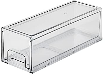 SHERCHPRY Transparent Fridge Storage Box 13.2 Inch Refrigerator Organizer Bin with Lid Sealed Food Preservation Container for Fruit Vegetable Crisper and Pantry Storage
