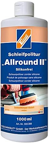 TECHNOLIT Schleifpolitur Allround II 1 Liter, Autopolitur entfernt Kratzer und Schleifspuren auf Lacken
