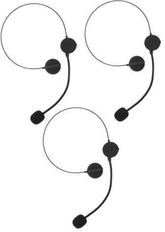 ifundom 3pezzi Prop Microfono Giocattolo Headset Cosplay Accessorio Costume Per Feste e Eventi Speciali