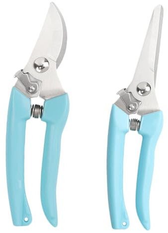 NUSITOU 2 Pièces ciseaux de jardin tondeuses de jardin cisailles à cliquet ciseaux d'élagage de jardinage taille-haie outillage de jardin outils de jardin ciseaux de taille sécateur abdos