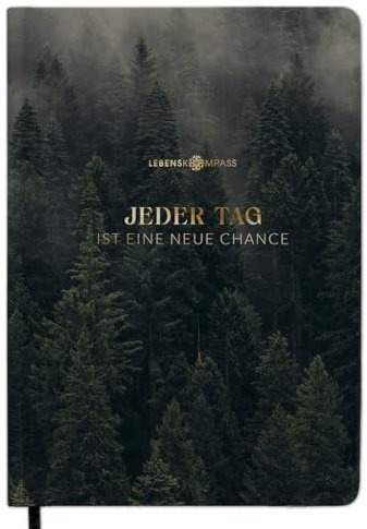 Bullet Dotted Journal Verde von Lebenskompass® Notizbuch A5 | Journaling Buch & Dotted Notebook A5 | extra-dickes Papier 120 g/m² auf 128 Seiten | Hardcover mit Goldveredelung