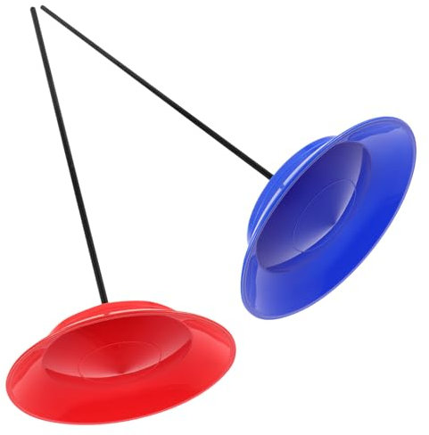 BESTonZON 2 Sätze Teiliges Jonglierset mit Drehenden Tellern und Stäben für Zirkusaufführungen und Clown Partys Spaß für Erwachsene Langlebige und Unterhaltsame Jonglier Requisiten