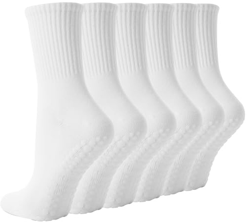 BISOUSOX 3 par halkfria strumpor pilates dam yogastrumpor storlek 36-40 klassisk dans sportstorlek icke-slip för sjukhus gym fitness bar dans