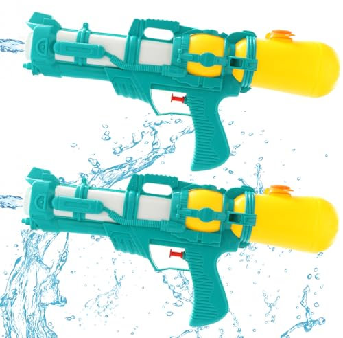 Large Water Gun Toy for Kids, 2 Pack Powerful Water Pistol with 1.5L Capacity | 16FT - 18FT Long Range Squirt Gun, Blaster Toy for Kids and Adults Summer Outdoor Fun