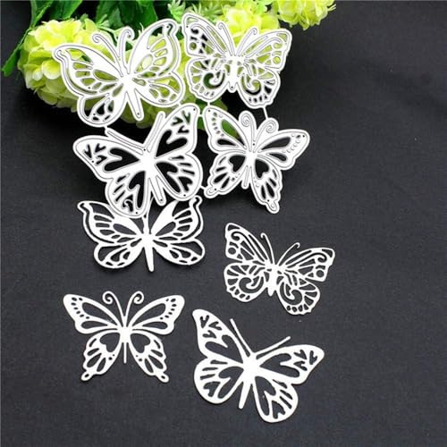 Butterfly Die Cuts Stencil, Metal Template Moulds Cutting Dies Cut Stencils for DIY Scrapbooking Photo Album Decorative Embossing Paper Dies for Card Making Templated Die-Cutting