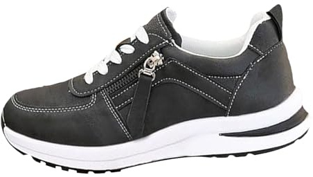 Sneakers pour Femmes - Chaussures de Sport à Plateforme à la Mode - Tennis Respirantes en - avec Talon compensé et Fermeture éclair - Bout Rond - Semelle épaisse - Chaussures de randonnée
