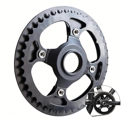 Chainring, 46T Bicycle Chain Ring, Compatible with for bafang Drive Motor, with Integrated Guard Plate, 33mm Bore for M500 M510 for m600 M620 Drive Motor