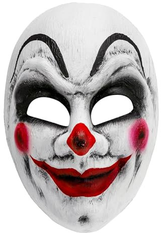 W WIDMANN MILANO Party Fashion - Maske Puppengesicht, Horror, Clown, Kunststoff, Porzellanpuppe, gruseliges Halloween Kostüm