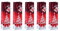 Sigel GT024/5 Flaschen-Geschenktüten aus Papier, 5er Set, rot, Sparkling tree, Papier-Geschenktaschen Weihnachten