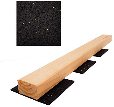 My Plast 150 - Almohadillas para terraza (3 mm, 90 x 90 mm, granulado de goma, 9 unidades), color negro