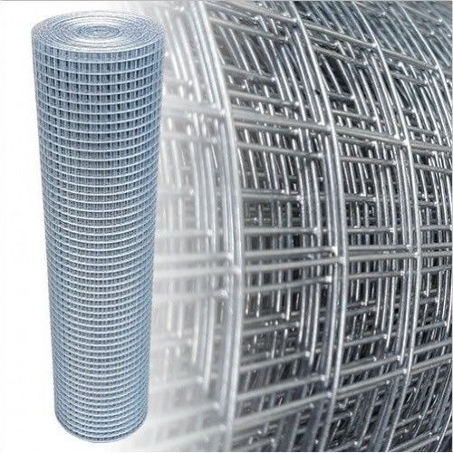 Garmix Grillage à Poule & Lapin | Clôture Poulailler | pour Enclos Parc Jardin | Fils de Fer Galvanisé, Maille Carrée 19mm (50cm x 25m x 1,00mm)