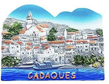 Cadaques Aimant de réfrigérateur 3D en Espagne pour décoration de maison et de cuisine fait à la main