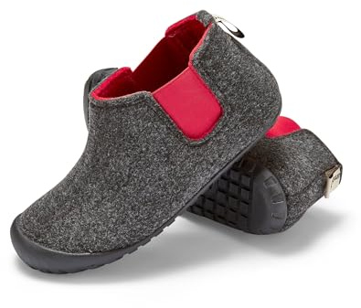 Gumbies Brumby Boot Slippers for Indoors and Outdoors, Eco-friendly Felt Uppers, Elasticated Sides, Recycled Rubber Outsoles - Comfort Guaranteed