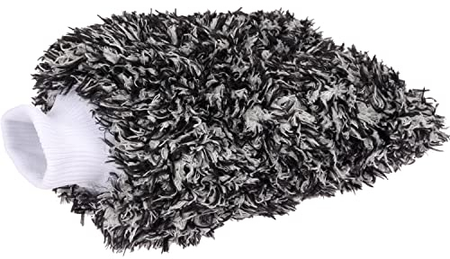 Mikrofaser Auto-Waschhandschuh - schonende Auto- & Motorrad Pflege - weicher Wasch Handschuh für Lack, Glas, Spiegel, Amatur und Felgen - reinigungzubehör reinigungsbedarf