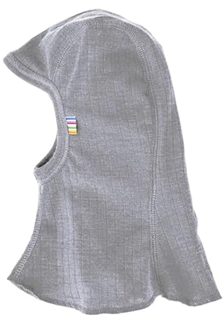 Joha Kinder Mütze Schlupfmütze aus 100% Wolle Light Grey Melange-37 cm
