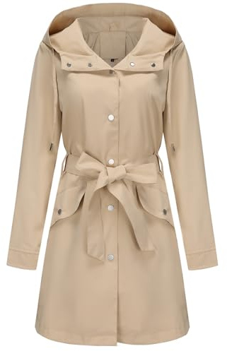 Chiguo Giacca da donna primaverile trench parka leggera Cappotto Giacca Casual Autunnale