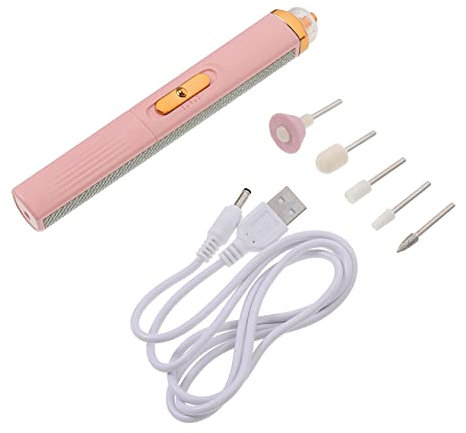 FRCOLOR Taladro Eléctrico Inalámbrico Para Uñas Profesional Máquina De Uñas Cabezales Intercambiables Adecuado Para Salones De y Doméstico