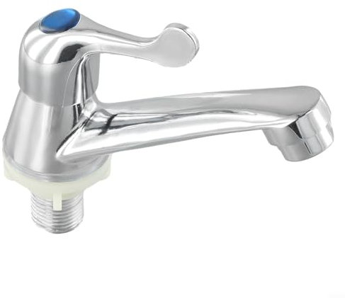 Rubinetto monoraffreddamento in lega di zinco, miscelatore per lavabo da cucina e bagno, moderno, finitura cromata, compatibile a bassa pressione