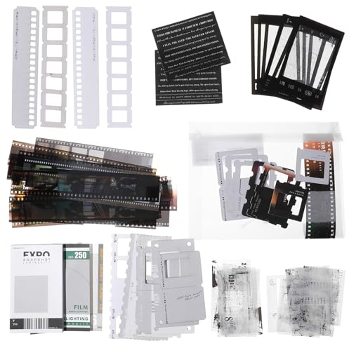 Classicseali 94PCS Scrapbooking Kits, Film Strip Paper Photo Frame for Journaling Supplies, Scrapbook Supplies with Film Strip Photo Frame & Photography Stickers for Journals DIY Crafts Collage Album