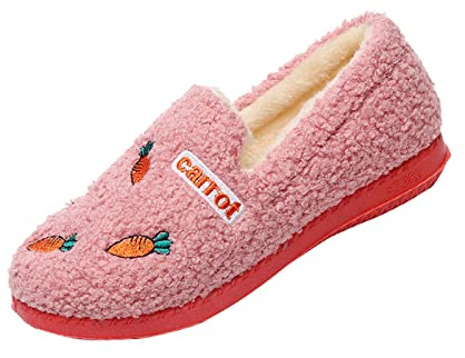Zapatillas de estar por casa para mujer de invierno cerradas - zapatillas de fieltro para mujer, 37 zapatos de cabaña para interior y exterior, zapatillas unisex de algodón, ligeras, antideslizantes