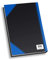 Rheita 954-15 Kladde China-Kladde, A4, liniert, 96 Blatt, 60g/m², schwarz mit blauen Ecken