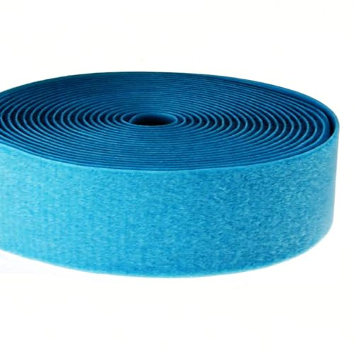 2'' Wide 16.4'/5 Yards Long Hook and Loop Cable Tie Cord Wrap Fastener Nylon Power Cord Management Wire Organizer Strap Reusable Cut to Size Self Gripping Tape Roll (Blue)
