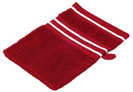 Waschhandschuh - Rot - 16 x 21 cm - Baumwolle
