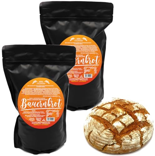 Hallingers Genuss Manufaktur Natürliche Brotbackmischung frisch aus der Mühle - 2er Sparpack