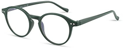 ZENOTTIC Glasögon med blåljusfilter som motverkar yrsel för kvinnor och män, retroglasögon med lätta och runda bågar