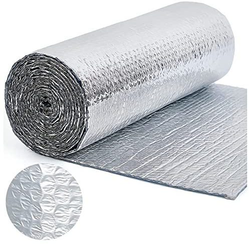 ZAURBA Self-Adhesive Foil Insulation Ideal Insulating Wrap Easy Install Bubble for Attics, Lofts, Floors, Sheds, Caravans, Boats, Greenhouses, Pet Homes and Garages Vapour Barrier (Size : 1x8m)