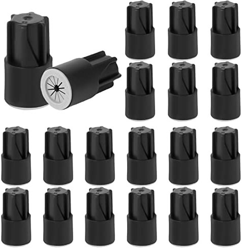 20PCS Electrical Wire Nut Connectors, Cable Terminals Connectors Compatible with 12-22AWG Outdoor Waterproof Wire Nuts Twist Nuts Cap for Outdoor Lighting Garden Irrigation (Black)