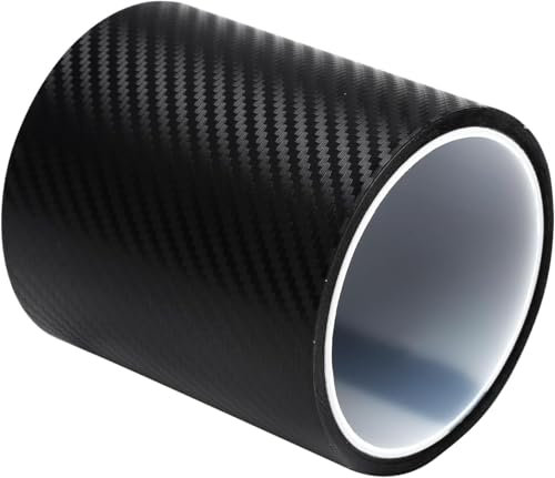 UOCAI Pellicola protettiva per auto, colore nero, 10 cm x 3 m, in fibra di carbonio, per auto, decorativa, protezione per soglia della porta