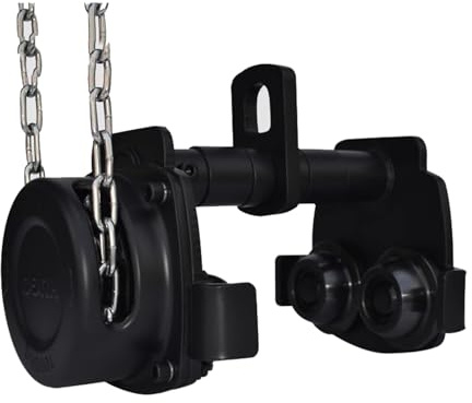 XYXHEII Heavy Duty Manual Trolley Adjustable Width, Large Capacity Push Beam Trolley, Garage Crane Lift Hoist with Dual Rollers, for Straight Curved I Beam (3Tx3m)