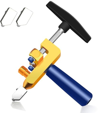Coupe-Carreaux et Verre 2-en-1, Outil de Coupe Manuel Portable pour Céramique, Carreaux Émaillés, Miroir et Verre (Blau)