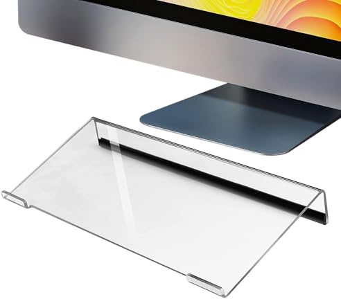 Generisch - Soporte elevador | Bandeja antideslizante para PC, transparente e inclinable, accesorios de ordenador para escritura ergonómica, soporte para estudio, mesas de oficina, escuelas, salas de