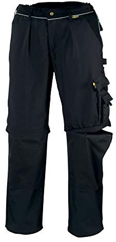 teXXor 2-in-1 Arbeitsbundhose Canvas 320 mit Cordura, 20-008358-48,Schwarz( Black) ,48