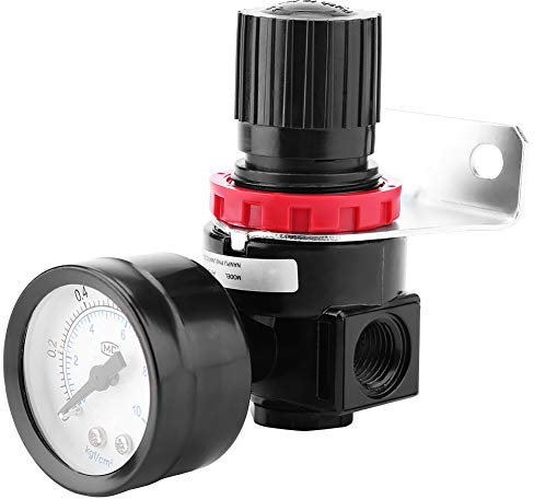 Akozon Regulador de presión de aire AR2000 Válvula reguladora de presión Control de aire Compresor Medidor de presión Regulador de alivio Válvula con manómetro