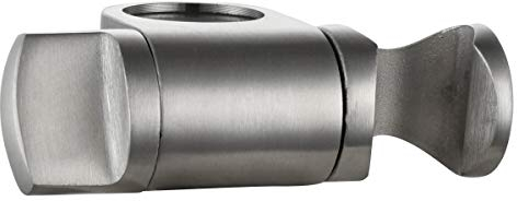 Tecmolog Edelstahl Handbrause Halterung Winkel Verstellbar Duschkopfhalterung für Duschstange 25 mm, Nickel, ST35