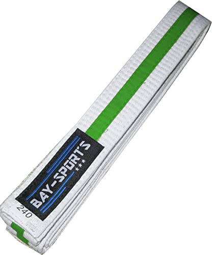 BAY Budogürtel, weiß/grün/weiß, Zweifarbig (240 cm)