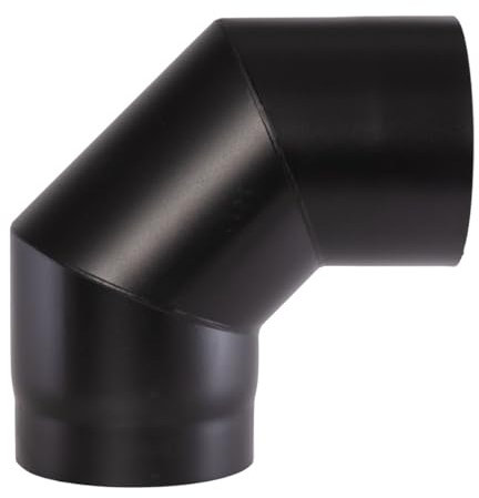 Fumio Tuyau de poêle, coude, rosace murale, manchon mural, 2 mm, diamètre : 200 mm (coude 90 °)