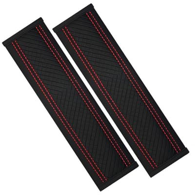 JINJUMEI 2 Pezzi Copricintura Auto, Copri Cintura di Sicurezza Auto, Cuscinetti per Cinture di Sicurezza Auto, Staccabile Imbottitura per Cintura di Sicurezza, Copricintura Auto per Bambini e Adulti